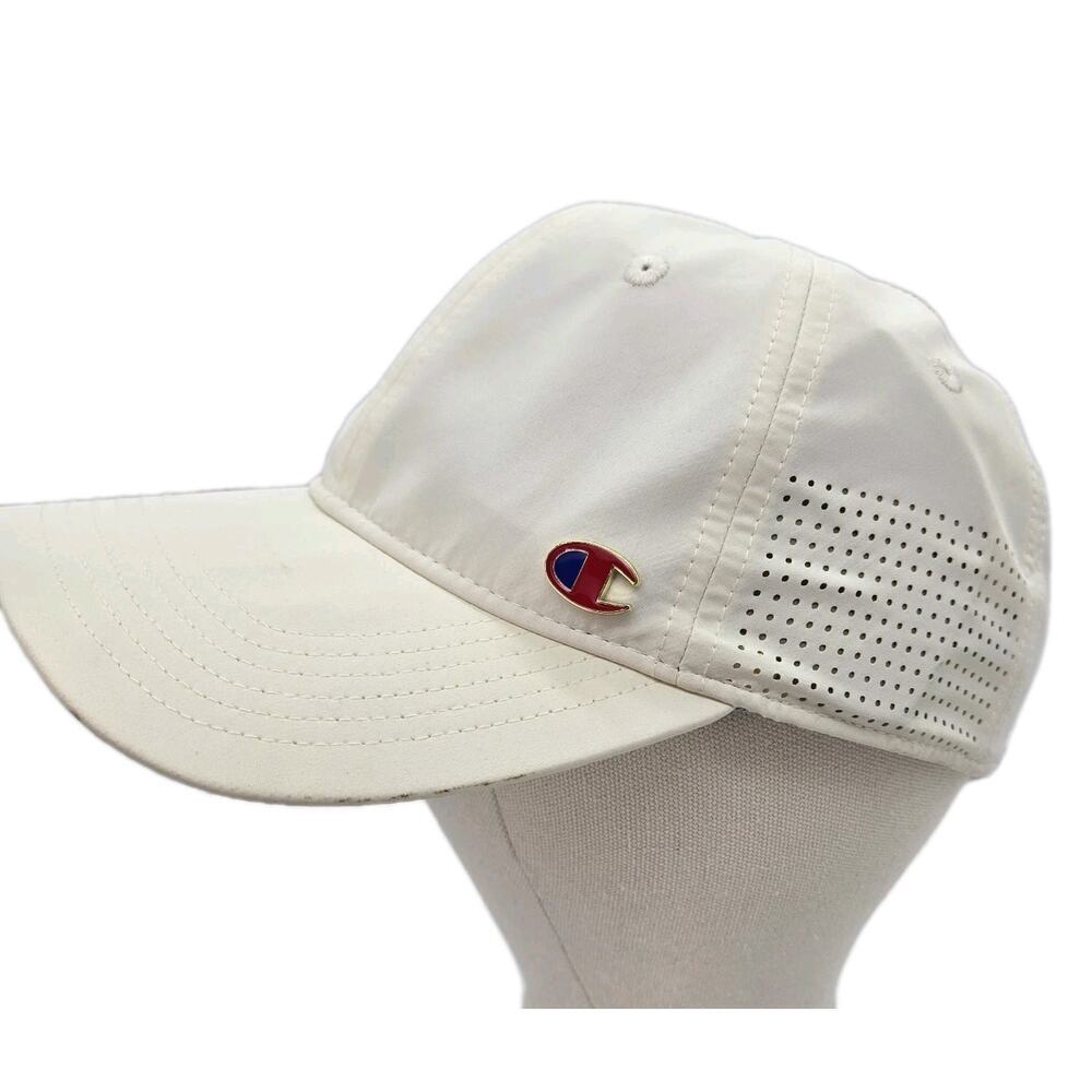 Champion Adult Polyester Metal Tack Cap CREAM Breathable Adj NEW! Outdoor Gorpco